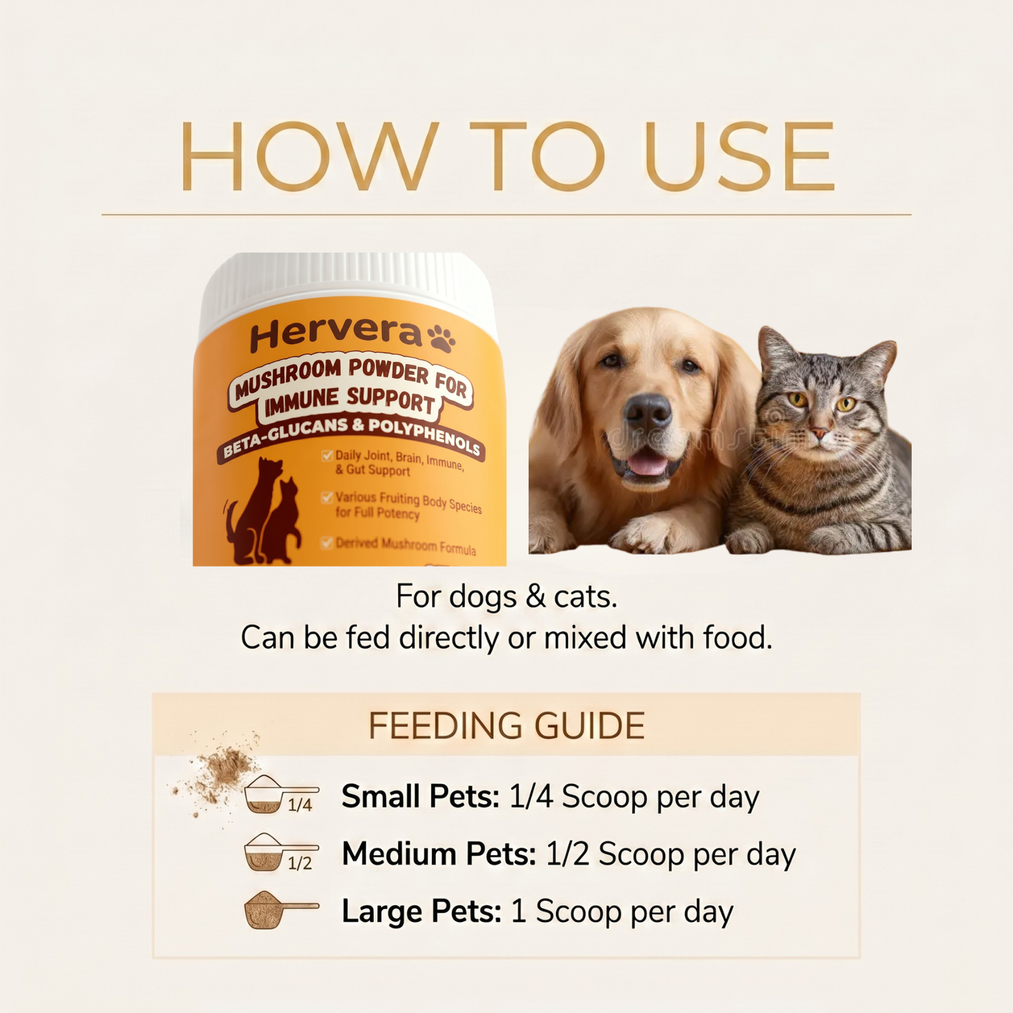 Hervera Mushroom Powder For Pets